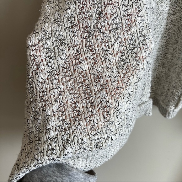 Kimchi Blue Light Gray Open Front Draped Cardigan S - Picture 6 of 11